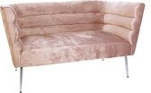 Zitbank "Wavy" - 2 zits - Velvet Roze - modern bankstel - B 133 cm - Design bank