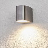 Lindby - Wandlamp buiten - 1licht - Aluminium - H: 8 cm - GU10 - gepolijst aluminium