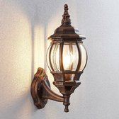 Lindby - Wandlamp buiten - 1licht - kunststof - H: 46.6 cm - E27 - goud geborsteld