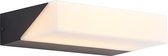 Lucande - LED wandlamp buiten - 1licht - aluminium, polycarbonaat - H: 5.8 cm - antraciet, wit - Inclusief lichtbron
