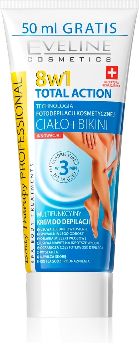 Body Therapy Professional 8w1 Multifunctionele ontharingscrème met totale werking 200ml