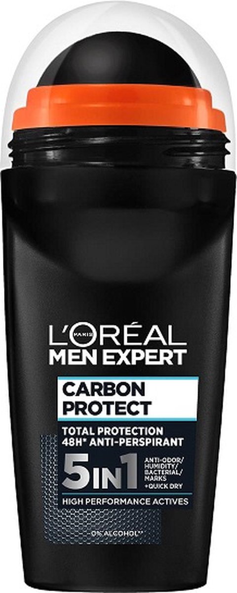 Goedkoopste L'Oreal - Men Expert Carbon Protect 4W1 Anti-Perspirant Xxl Roll-On 50Ml