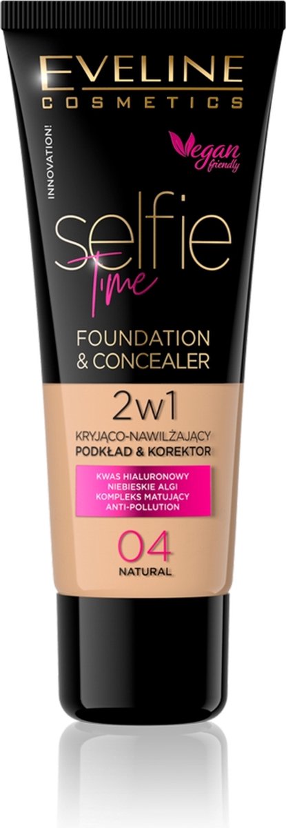 Eveline Cosmetics Selfie Time Foundation & Concealer 04 Natural 30ml.