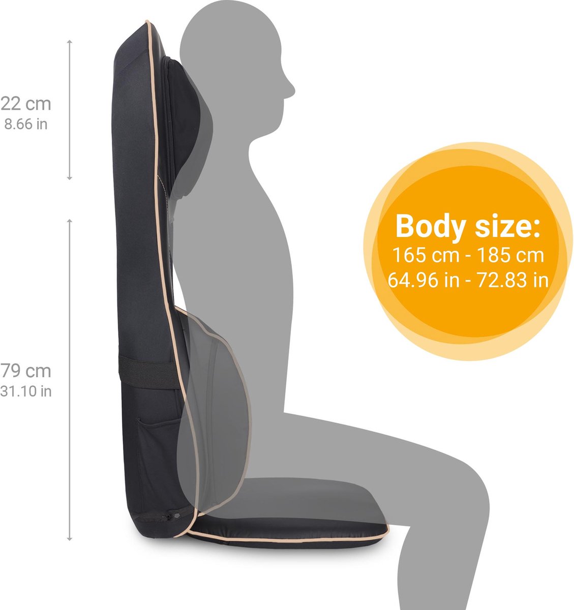 Afbeelding 2 van medisana MC 825 - Shiatsu-Acupressuur massagekussen