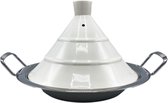 Bavary Tajine Pot Blanc Argent ⌀34cm x 9cm