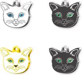 Dali's Pet Turkish Angora Aanpasbare ID-tags voor Huisdieren Gegraveerd Kattenpenning