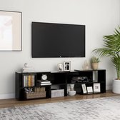 Tv-meubel 149x30x52 cm spaanplaat zwart