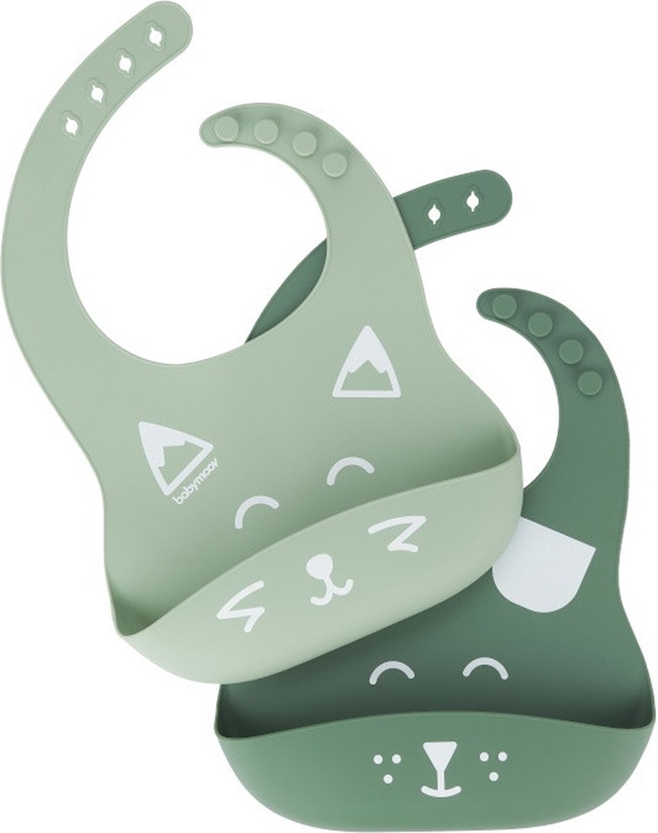 Goedkoopste Babymoov Bib'Isy Groen 2 Stuks Silicone Slab A007608