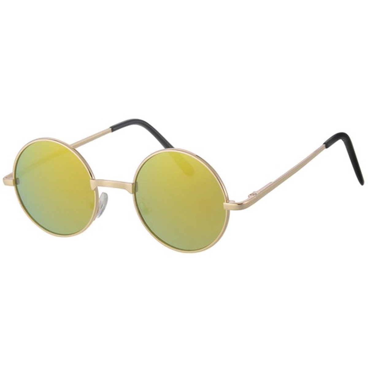 kinderzonnebril rond revo glas geel 5-8jr - 100% UV cat 3