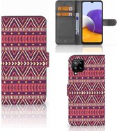 GSM Hoesje Geschikt voor Samsung Galaxy A22 4G | M22 Bookcase Aztec Purple