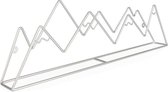 wandhanger Mountain 17 x 55,5 cm staal zilver