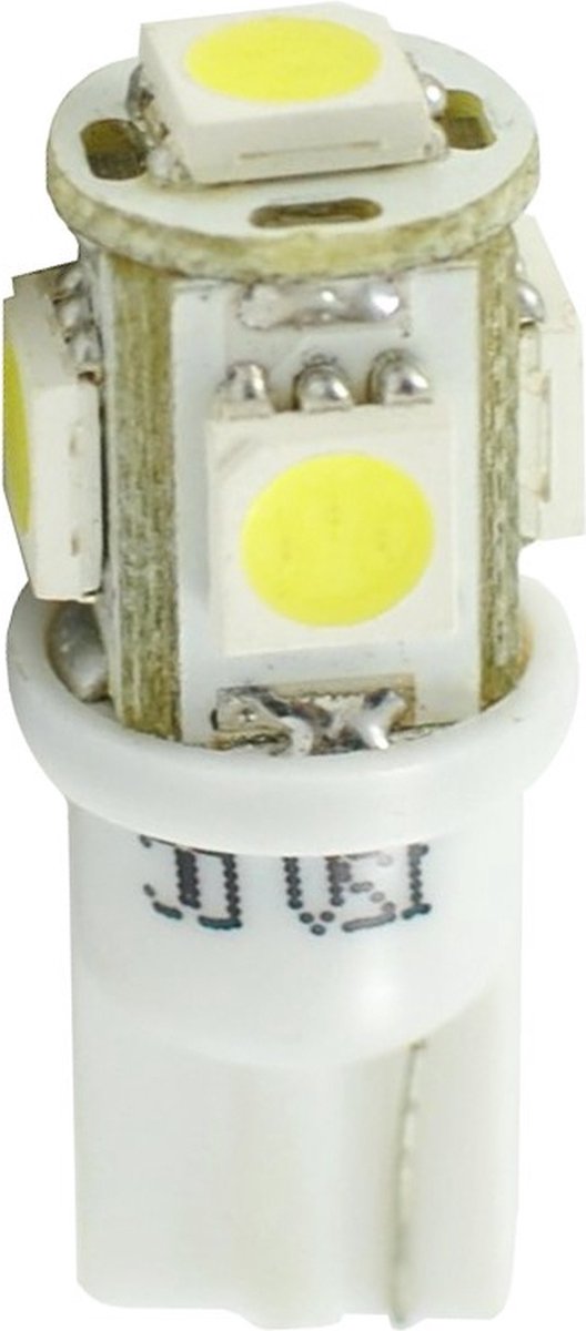 M-Tech LED W5W 12V - Basic 5x Led diode - Wit - Set