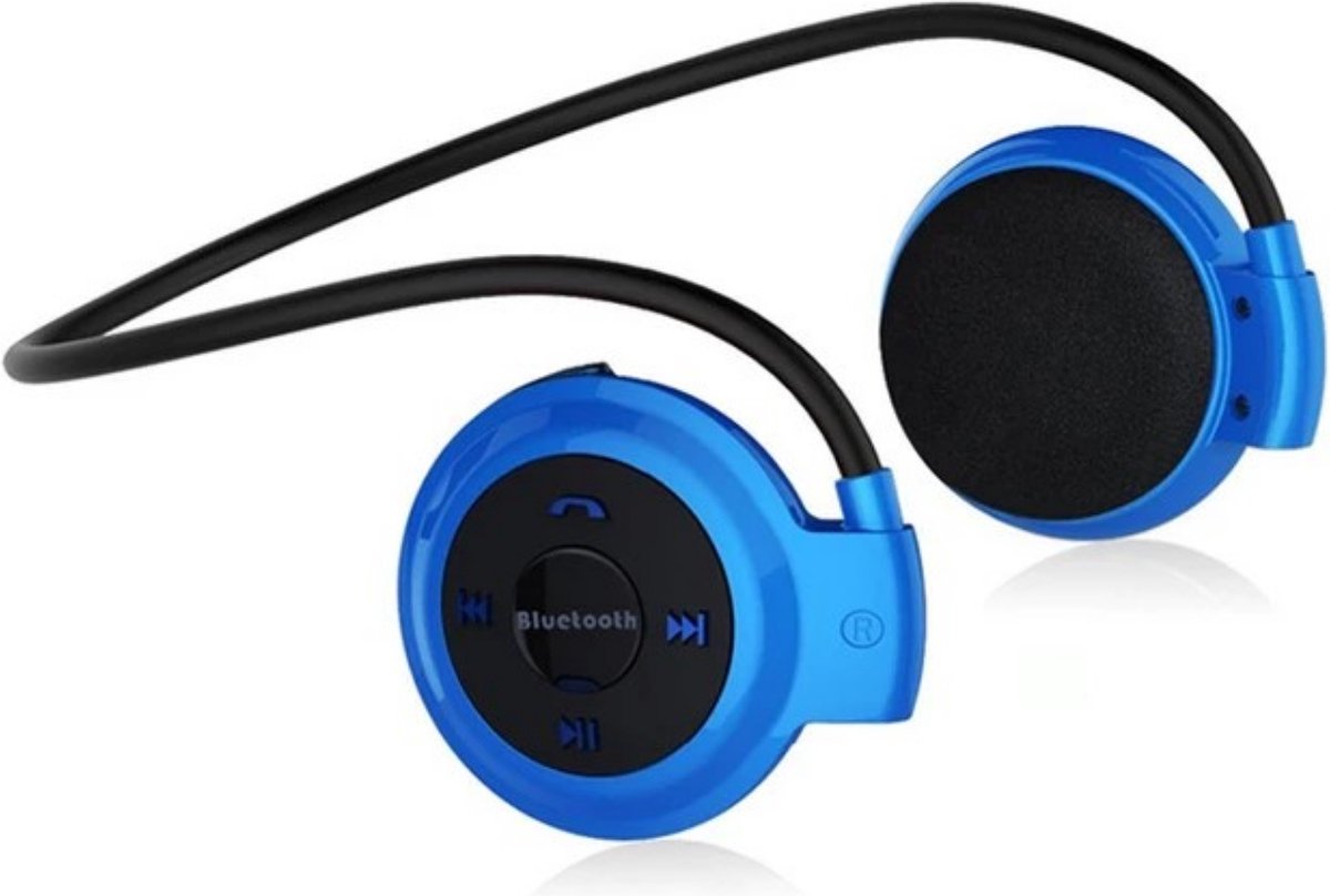 Sporthoofdtelefoon mini 503 - Unisex - Bluetooth V5.0 - Draadloze Hoofdtelefoon - MP3-Kaartlezer- FM - Blauw