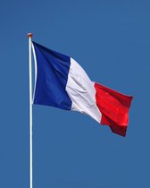 Franse Vlag - Frankrijk Vlag - 90x150cm - France Flag - Originele Kleuren - Sterke Kwaliteit Incl Bevestigingsringen - Hoogmoed Vlaggen