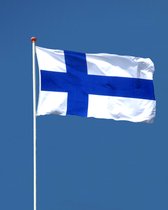 Finse Vlag - Finland Vlag - 90x150cm - Finland Flag - Originele Kleuren - Sterke Kwaliteit Incl Bevestigingsringen - Hoogmoed Vlaggen