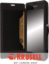 Krusell Malmo Flip Cover Book Case - Zwart - voor Sony Xperia Z1 Compact