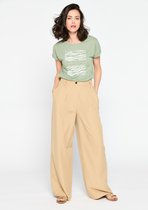 LOLALIZA T-shirt met artwork - Khaki - Maat XXL