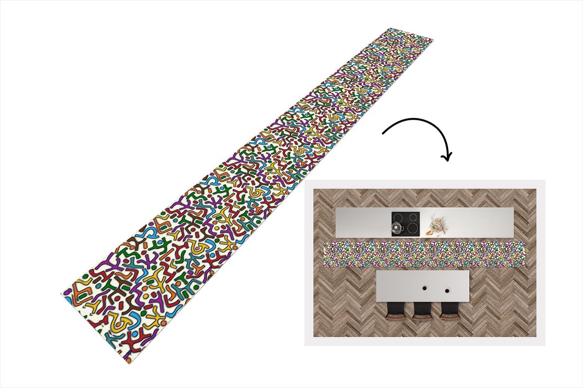KitchenYeah Keukenloper - Keukenmat - Abstract - Patronen - Afrika - Keuken vloerkleed multicolor, foto 2