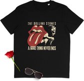Rolling Stones T Shirt - "A Good Thing Never Ends" -  'Old Look Design' tShirt Heren - tshirt Dames - Unisex Shirt - Shirt Vrouwen - T-Shirt Mannen - Verkrijgbaar in de maten: S M