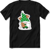Kerstkabouter Buddy's Kerst T-shirt | Groen | Jongens / Meisjes | Grappige Foute kersttrui Shirt Cadeau | Kindershirt | Leuke Elf, Rendier, Kerstboom en Kerstballen Ontwerpen. Maat