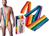 Mankini – Corde Borat - arc-en-ciel - déguisement