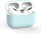 Hoesje voor Apple AirPods Pro - Hemelblauw - Hoesje Siliconen Case Cover Bescherming