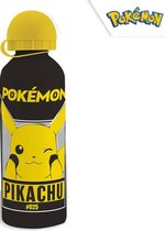 Pokemon Aluminium Fles - 500 ml - Pikachu Zwart