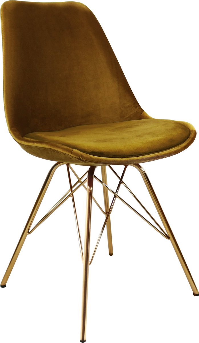 Kick Kuipstoel Velvet Goud - Goud Frame