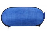 brillenkoker canvas 18 x 8 cm polyester blauw