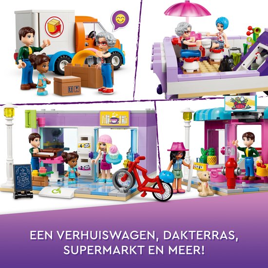 LEGO Friends 41704 L’Immeuble de La Grand-Rue, Set avec Café