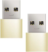 USB C naar USB B Adapter - Opzetstuk USB C - Goud - Set van 2