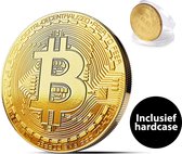 Bitcoin munt met Hardcase - Met gouden verpakking - Crypto - Ledger - Cryptocurrency - Ethereum