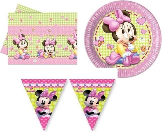 Aja Monnik universiteitsstudent Minnie Mouse verjaardag versiering - borden / bekers / slinger / tafelkleed  - Minnie... | bol.com