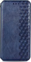 Xiaomi Redmi Note 9 Pro Hoesje - Mobigear - Square Serie - Kunstlederen Bookcase - Blauw - Hoesje Geschikt Voor Xiaomi Redmi Note 9 Pro