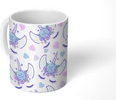 Mug - Mug à café - Meiden - Unicorn - Fleurs - Motifs - Fille - Kids - Enfants - Mugs - 350 ML - Tasse - Tasses à café - Tasse à thé