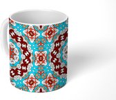 Mok - Koffiemok - Patroon - Mandala - Blauw - Mokken - 350 ML - Beker - Koffiemokken - Theemok
