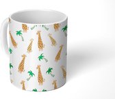 Mok - Koffiemok - Giraffe - Palmboom - Design - Mokken - 350 ML - Beker - Koffiemokken - Theemok