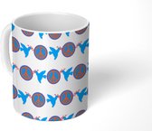 Mok - Koffiemok - Hippie - Vogels - Design - Mokken - 350 ML - Beker - Koffiemokken - Theemok