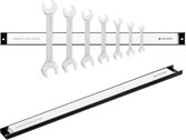 Navaris 2 x magnetische gereedschapshouder bar - 4 x  61 cm - muur gereedschap magnetische strip voor werkplaats - magnetische gereedschapbalk