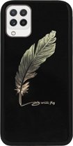 ADEL Siliconen Back Cover Softcase Hoesje Geschikt voor Samsung Galaxy M22/ A22 (4G) - Veer