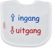 slabber Ingang, uitgang junior 40 cm katoen wit