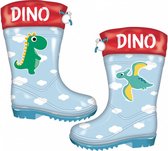 regenlaarzen Dino jongens PVC blauw/rood maat 26