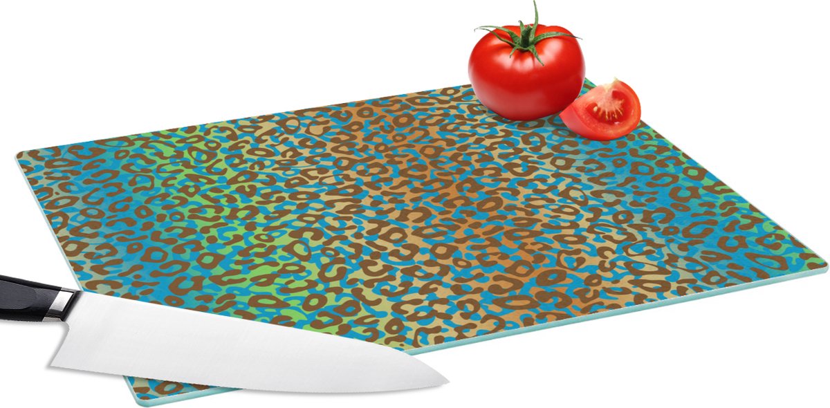 Glazen Snijplank - 39x28 - Patroon - Panter - Abstract - Snijplanken Glas
