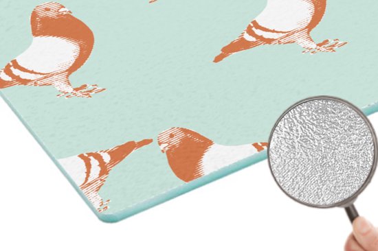 Planche à découper en Verres - 39x28 - Duif - Vogel - Motif - Planches à découper en Glas