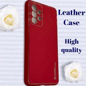 Samsung Galaxy A32 5G – Rood Back Cover Luxe High Quality Leather Case | Achterkant Camera beschermend hoesje