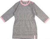 jurk Stripe meisjes katoen grijs/roze maat 44