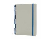 notitieboek Deluxe 21 x 15 cm karton grijs/blauw