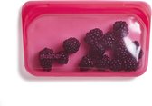 Stasher - Snack - Vershoudzakje - Hersluitbaar en Luchtdicht - 19x12cm - Raspberry (Roze)