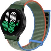 SmartphoneClip® Nylon loop Groen bandje geschikt voor Samsung Galaxy Watch 4, 5 & 6