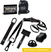 Itstrong® Suspension Trainer – TRX Resistance band – Calisthenics Weerstandsbanden – Fitness – Crossfit – Met Plafondhaak
